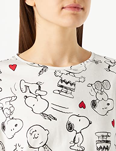 Women' Secret Pijama LONG SLEEVES LONG PANT PYJAMA SNOOPY 3133375 ESTAMPADO BLANCO ,L para Mujer