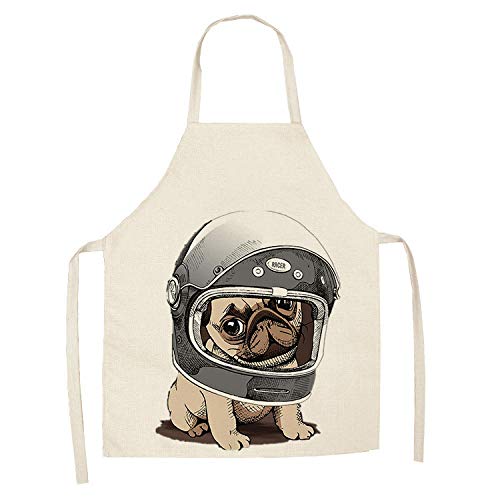 wsxcfyjh Delantal Cocina Baberos Delantales De Cocina con Estampado De Patrón De Perro Lindo Unisex Cena Fiesta Babero De Cocina Delantal Divertido Delantal De Limpieza 55X68Cm-16_55X68Cm_For_Adult