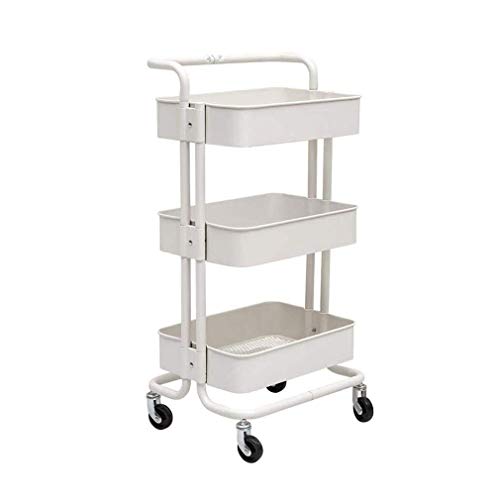 WXQIANG B-K - Carrito de belleza para peluquería, diseño de peluquería, tamaño del carro de herramientas de peluquería, 45 x 35 x 87 cm, color: un duradero y protector (color: blanco)