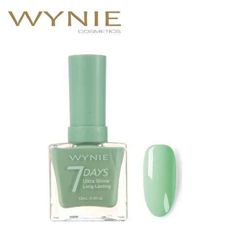 WYNIE JUMBO Nail Polish 424 - Esmalte de Uñas Secado Rápido Larga Duración tamaño Jumbo tono verde agua- 15 ml