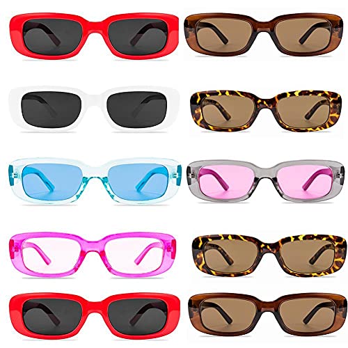 XCSM Gafas de Sol rectangulares para Mujeres, Hombres, Moda, Gafas de Sol cuadradas Vintage, protección UV400, Gafas Retro, Gafas de Playa para Exteriores