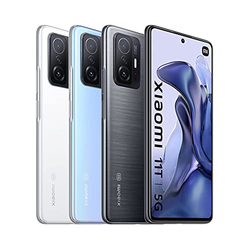 Xiaomi 11T 5G - Smartphone 8+128 GB, 6,67" AMOLED flat DotDisplay de 120 Hz, MediaTek Dimensity 1200-Ultra, cámara PRO de 108 MP, 5000 mAh, Blanco Luz de Luna (Versión ES)