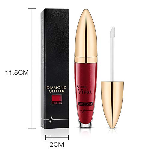 xiaomomo521 Pintalabios con Purpurina, Brillo De Labios MetáLico Brillante, Brillo De Labios, Barras De Labios Antiadherentes De Larga DuracióN, Regalo para Mujeres Y NiñAs 11