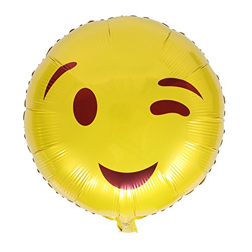 Yizhet Globos de Helio Emoji Globos Expresiones Faciales Decoracion con Globos Fiesta de Cumpleaños del Festival Decoración y Accesorio de Fiesta(24 Pcs)