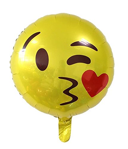 Yizhet Globos de Helio Emoji Globos Expresiones Faciales Decoracion con Globos Fiesta de Cumpleaños del Festival Decoración y Accesorio de Fiesta(24 Pcs)