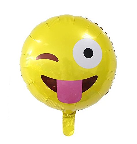 Yizhet Globos de Helio Emoji Globos Expresiones Faciales Decoracion con Globos Fiesta de Cumpleaños del Festival Decoración y Accesorio de Fiesta(24 Pcs)