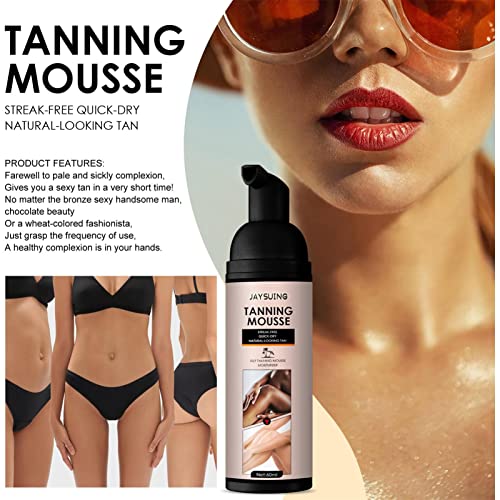 Ykop Mousse Autobronceadora, Mousse Autobronceadora - sin Olor a Bronceado Falso | Mousse de Bronceado de Aspecto Natural para Bronceado