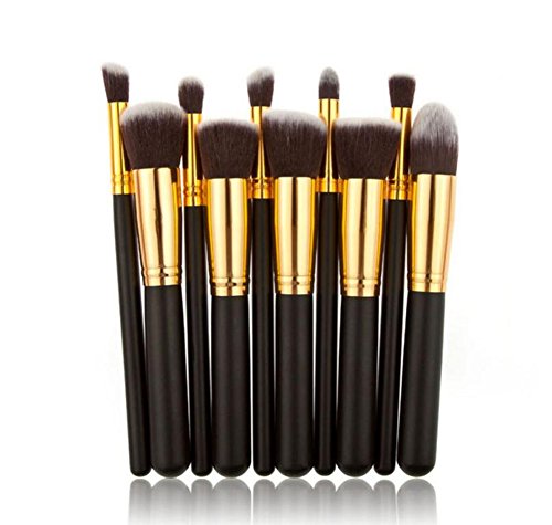 Youkara 10 Piezas Set de Brochas de Maquillaje Cosmético Pincel de Función de Labios Herramientas de Maquillaje de Profesional DIY