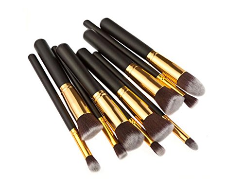 Youkara 10 Piezas Set de Brochas de Maquillaje Cosmético Pincel de Función de Labios Herramientas de Maquillaje de Profesional DIY