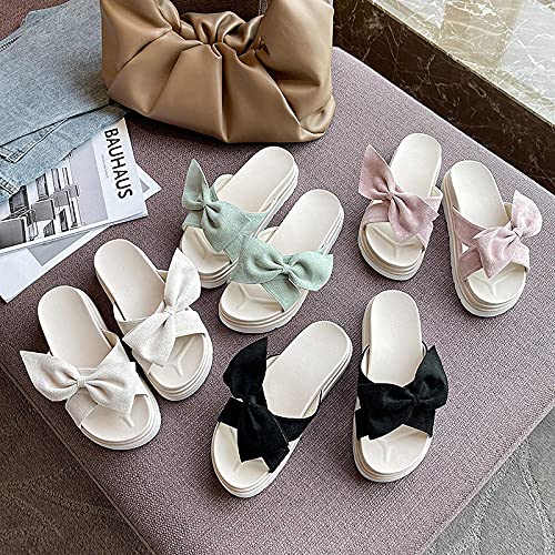 ypyrhh Sandalias Mujer Verano Planas Bohemia,Siendo Sandalias de Pastel de Pimienta, Mayores Zapatos de Playa de Fondo Grueso-Beige_40,Chanclas Suaves y cómodas para Hombre