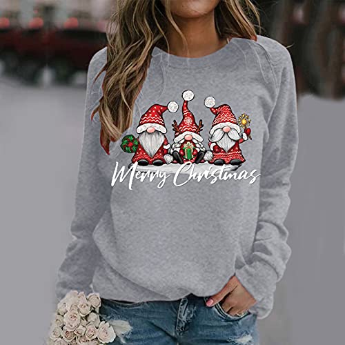 Zilosconcy Sudaderas Mujer Baratas Jersey Arbol Navideño Feo Sudaderas Navideñas Mujer Divertido Pullover Navidad Ugly Jerseys Navideños Adolescente Chica Sudadera Navideña Talla Grande Sueter