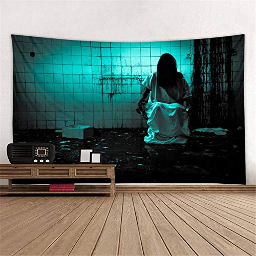 Zuoyun Tapiz Colgante de Pared Tapicería Bohemio Hippie Tapestry Wall Hanging Fantasma Femenina En Las Ruinas Toalla Picnic para Playa Hogar Sala de Estar Sábana Dormitorio - Franela Gruesa,100x150cm