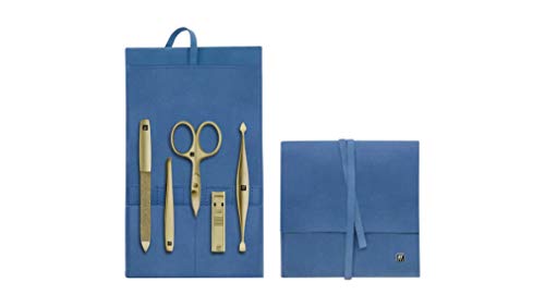 Zwilling Twinox Gold Edition Neat'S Leather Case, Blue, 5 Pc. 500 g