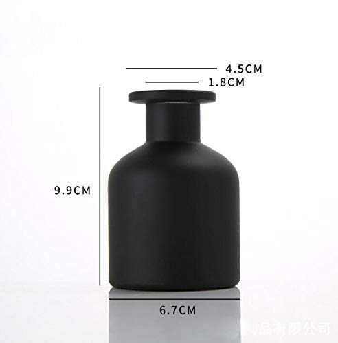 1 Uds 150ml / 5oz difusor de vidrio vacío negro botella aromaterapia tarro olla Mini jarrón caña fibra difusor botellas difusor DIY proyectos artesanales fiesta de boda