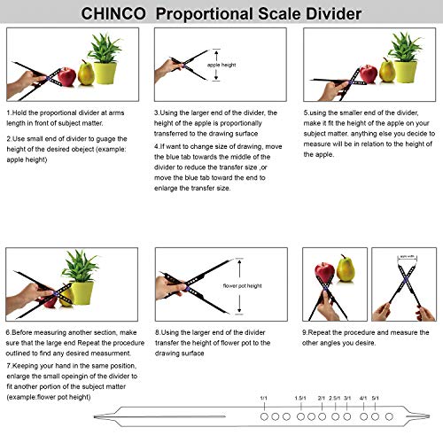 10 Pulgadas Divisor Proporcional Herramientas de Dibujo para Artista (1)