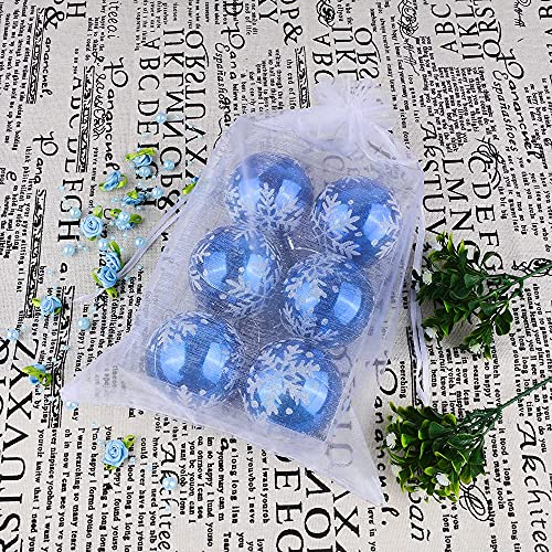 100 Piezas 20X30cm Bolsas de Organza de Regalo Bolsas para Joyas Bolsas de Regalo Bolsitas con Cordón para Bodas Favores de Fiesta y Envoltura de Joyas Caramelo,Blanco