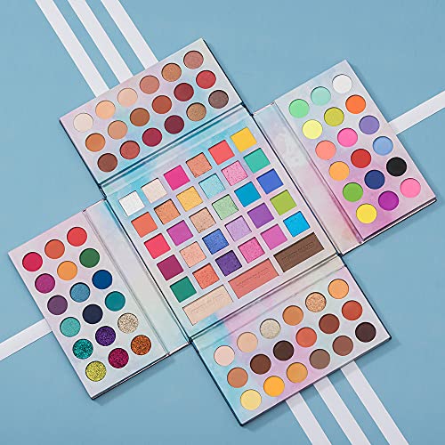 105 colores Ultra Pigmented Shimmer Paleta de sombras de ojos Combinación con sombras de ojos Contour Blush Highlighter powder Matte Glitter Todo en uno Maquillaje