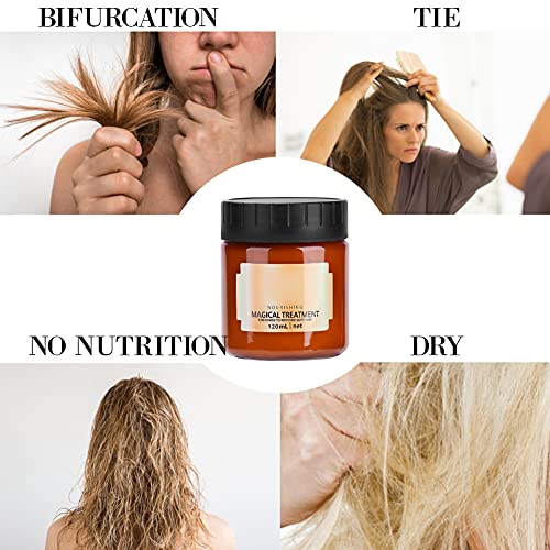 120ML PROFESSIONAL Mascarilla mágica capilar Tratamiento nutritivo Super máscara para cabello seco/muy seco/maltratado Beneficios super máscara