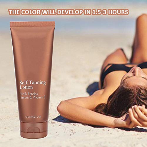 125ml Autobronceador Sin sol Hidratante de larga duración Crema bronceadora sin sol Loción bronceadora para piel bronceadora más oscura