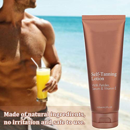 125ml Autobronceador Sin sol Hidratante de larga duración Crema bronceadora sin sol Loción bronceadora para piel bronceadora más oscura