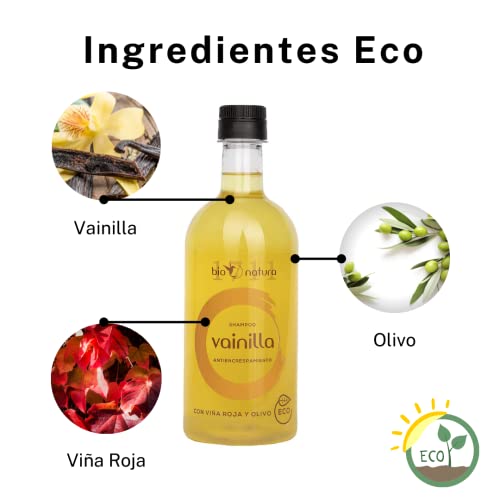 1711 Bio Natura Champú, Tratamiento Anti Encrespamiento, Aromaterapia, Vainilla, 750 Mililitros