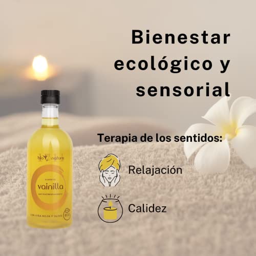 1711 Bio Natura Champú, Tratamiento Anti Encrespamiento, Aromaterapia, Vainilla, 750 Mililitros