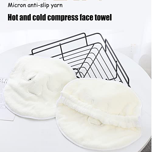 2 Pcs Coral Fleece Hot Compress Towel, Face Towel Mask Hot Compress For Women, Face Towel For Skincare Reusable, Reusable Face Towel Mask, Whitening Anti Aging Beauty Skin Care (2 pcs)