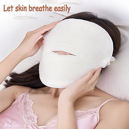 2 Pcs Coral Fleece Hot Compress Towel, Face Towel Mask Hot Compress For Women, Face Towel For Skincare Reusable, Reusable Face Towel Mask, Whitening Anti Aging Beauty Skin Care (2 pcs)