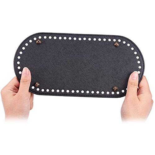 2 Piezas Bolso Base Moldeador Tejido de Punto Bolsas de Ganchillo Parte Inferior Almohadilla Moldeadora Inserto Cojín Base DIY Bolsos de Hombro Accesorios(Negro, Marrón)