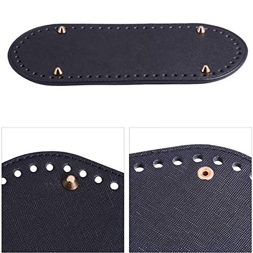 2 Piezas Bolso Base Moldeador Tejido de Punto Bolsas de Ganchillo Parte Inferior Almohadilla Moldeadora Inserto Cojín Base DIY Bolsos de Hombro Accesorios(Negro, Marrón)