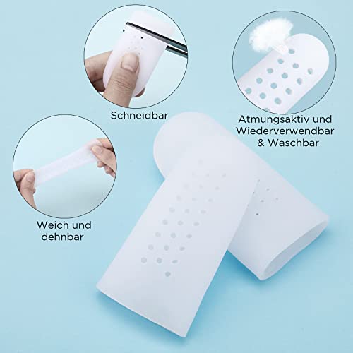 24 piezas tapones de gel para los dedos los pies, mangas de gel para los dedos de los pies, tubo de ventilación, puntera de silicona para ampollas, callos, callosidades, dolor de fricción en los dedos