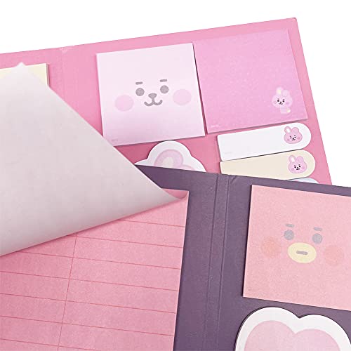 2PCS BTS Notas Adhesivas, Bangtan Boys Sticky Notes Bloc Notas, Pegatinas Marcador Papelería, para Escolares y Oficina (V, JUNGKOOK)