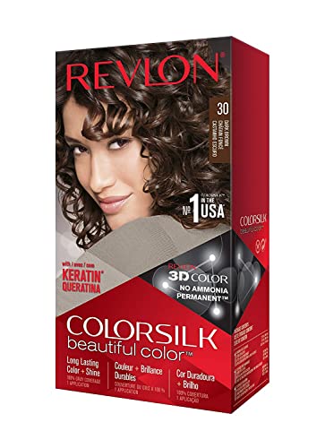 3 x Revlon Colorsilk Permanent Hair Colour - 30 Dark Brown