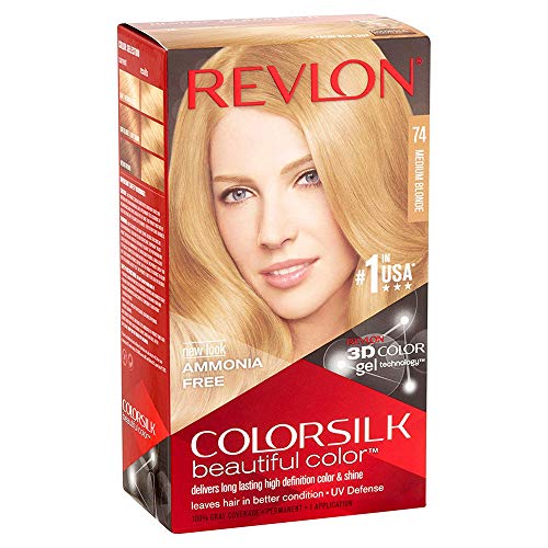 3 x Revlon Colorsilk Permanent Hair Colour - 74 Medium Blonde