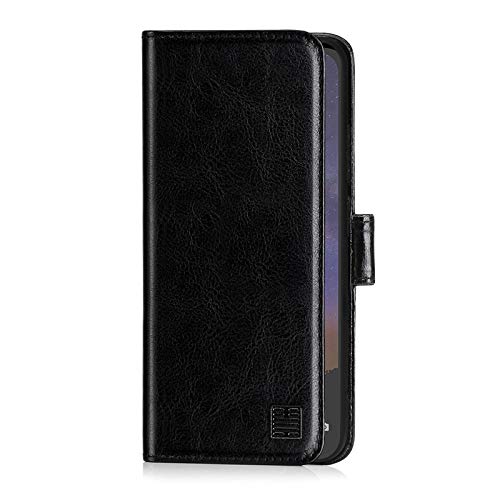 32nd Funda Flip Carcasa de Piel Tipo Billetera para Nokia 2.2 (2019) con Tapa y Cierre Magnético y Tarjetero - Negro