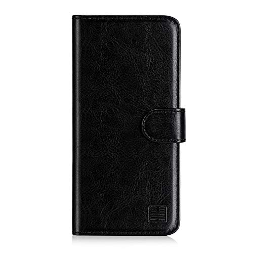 32nd Funda Flip Carcasa de Piel Tipo Billetera para Nokia 2.2 (2019) con Tapa y Cierre Magnético y Tarjetero - Negro