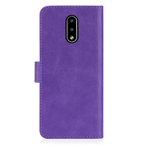 32nd Funda Flip Carcasa de Piel Tipo Billetera para Nokia 2.3 con Tapa y Cierre Magnético y Tarjetero - Morado