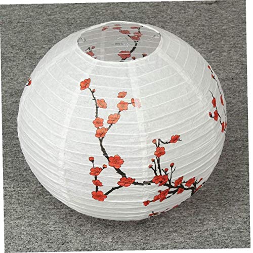 35 Cm Rojo Blooming Flor del Ciruelo Flores Colgantes De Papel Japonés Chino Lámparas Linterna De Fiesta De Navidad Decoración Decoración Festival De Primavera