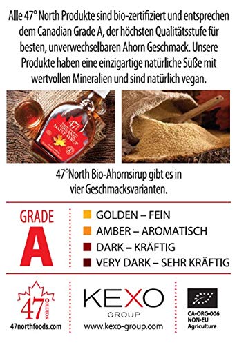 47 North Jarabe de arce orgánico canadiense, Single Source, Grade A, (Amber Rich, 1000ml)