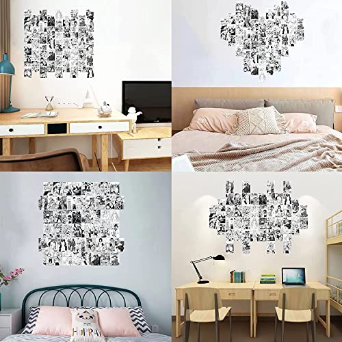 50 paneles de anime, imágenes estéticas, collage de pared, imágenes de anime, colección de fotos, collage, decoración de dormitorio para jóvenes y adultos, juego de impresión de pared, 4 x 6 pulgadas