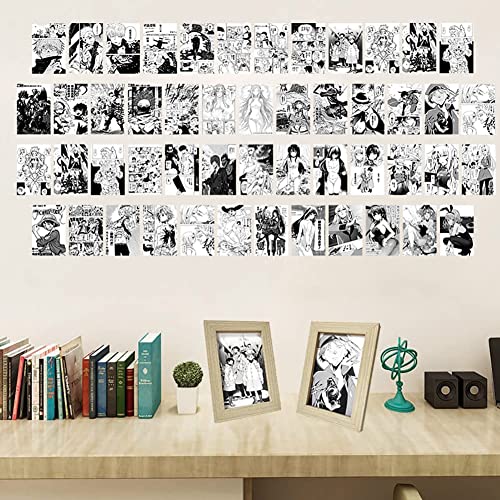 50 paneles de anime, imágenes estéticas, collage de pared, imágenes de anime, colección de fotos, collage, decoración de dormitorio para jóvenes y adultos, juego de impresión de pared, 4 x 6 pulgadas