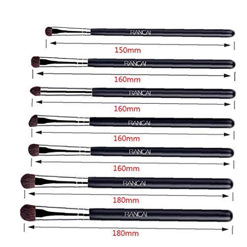 7pcs Sombra De Ojos Pincel De Maquillaje Con Maquillaje De Cerdas Suaves Ojos Profesional De Los Cepillos De Sombra De Ojos Applicatorfor Definición Manchar Mezcla Sombreado