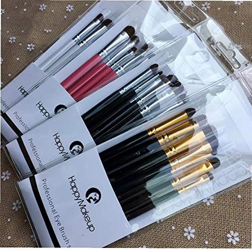 7pcs Sombra De Ojos Pincel De Maquillaje Con Maquillaje De Cerdas Suaves Ojos Profesional De Los Cepillos De Sombra De Ojos Applicatorfor Definición Manchar Mezcla Sombreado