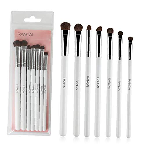 7pcs Sombra De Ojos Pincel De Maquillaje Con Maquillaje De Cerdas Suaves Ojos Profesional De Los Cepillos De Sombra De Ojos Applicatorfor Definición Manchar Mezcla Sombreado