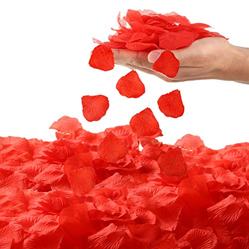 9 Paquetes Velas en Formas de Corazón Vela de Amor Romántico Velas Candelita con 200 Piezas Pétalos de Rosa de Seda Pétalos Dispersos de Niña para Decoración Boda Pastel San Valentín Cena