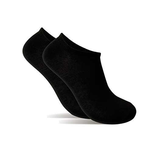 9 Pares Calcetines cortos Mujer hombre - calcetines tobillero unisex - calcetines hombre - calcetines mujer (35-40, Negro invisible)