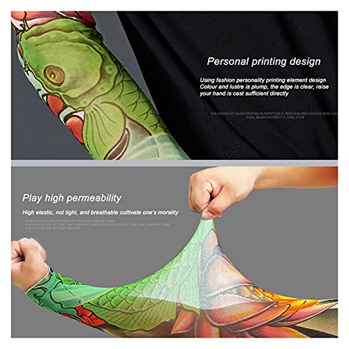 A1-Brave Mangas para Brazos 2 unids Tatuaje Enfriamiento Brazo Mangas Cubierta Baloncesto Golf Deporte UV Protección Solar Verano (Color : 5 UK, Size : One Size)