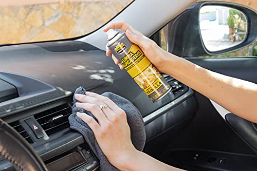 ABC CAR CLEANERS MOT60002 Spray Limpia Salpicaderos Aroma Vainilla con Silicona Protectora, 250 ml, Amarillo