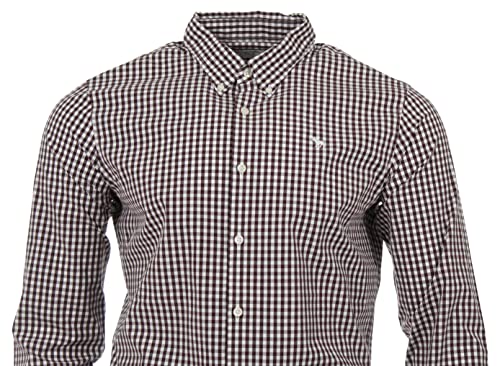 Abercrombie & Fitch Camisa de manga larga a cuadros., rojo, M