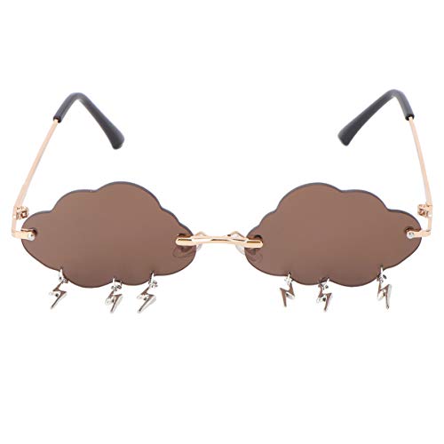 ABOOFAN Gafas de Nube Gafas sin Montura en Forma de Nube Gafas de Protección UV Divertidas Gafas de Discoteca de Los Años 90 Gafas de Creativas de Fiesta para Mujeres Y Hombres